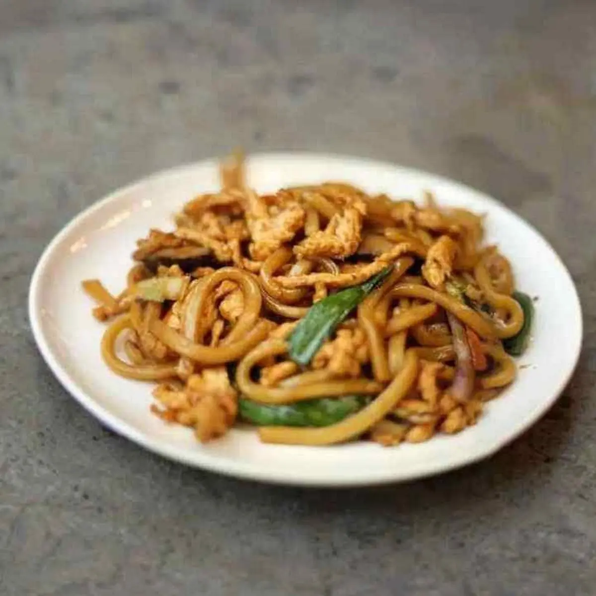 shanghai fried noodles w chicken 上海鸡肉粗炒面